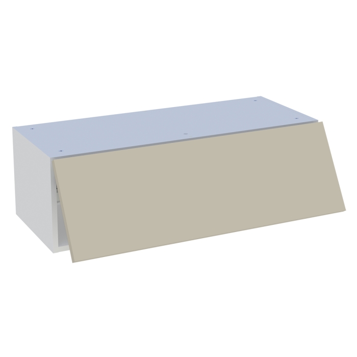 Meuble haut cuisine 1 porte relevante H. 28,8 cm x L. 90 cm - Beige mat