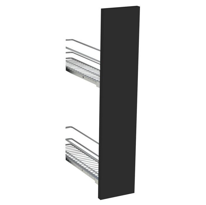 Kit façade meuble cuisine Noir Mat 1 porte H. 71,7 cm L. 14,7 cm