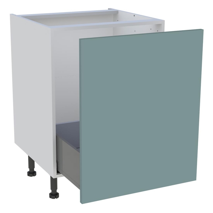 Meuble bas cuisine 1 coulissant H. 87 cm x L. 60 cm - Vert opale mat