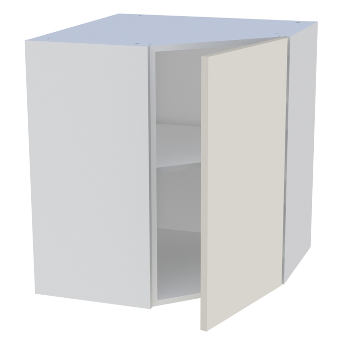 Meuble haut d'angle cuisine 1 porte H. 72 cm x L. 65 cm - Lin mat