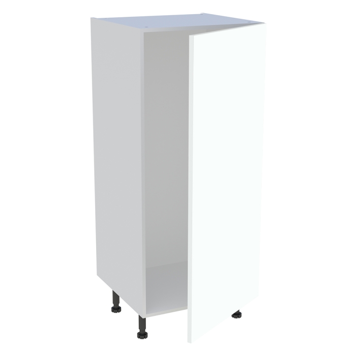 Demi colonne cuisine 1 porte H. 129,6 cm x L. 60 cm - Blanc chaud mat