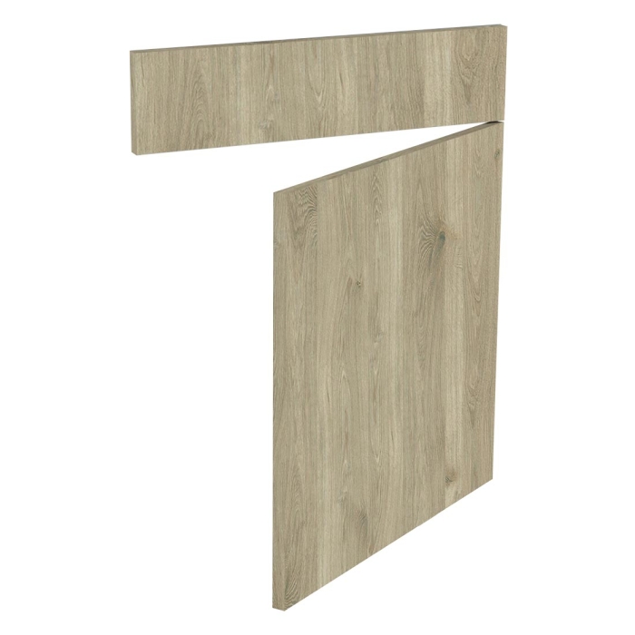 Kit façade meuble cuisine Chêne Doré 1 porte, 1 faux tiroir H. 71,7 cm L. 59,7 cm