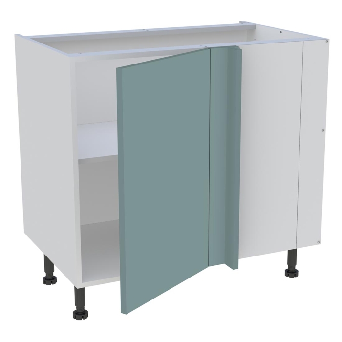 Meuble bas d'angle cuisine 1 porte H. 87 cm x L. 90 cm - Vert opale mat