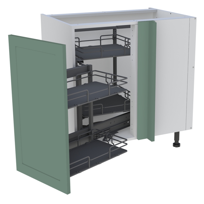 Meuble bas cuisine 1 porte H. 87 cm x L. 80 cm - BSA105MCD - Vert sauge cadre