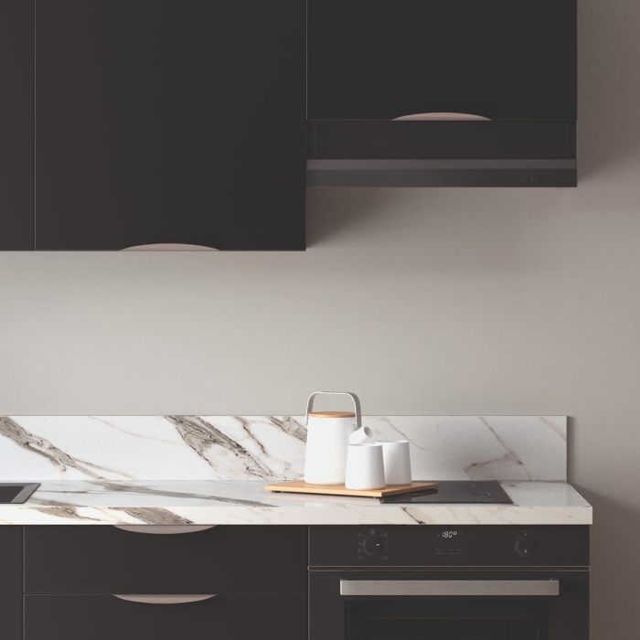 Cuisine complète Noir mat 180cm avec meuble four