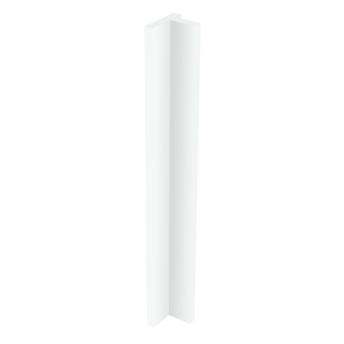 Kit fileur d'angle droit meuble cuisine BLANC CHAUD MAT - H. 71.7 cm