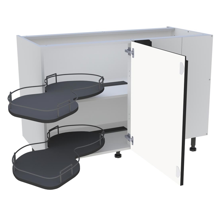 Meuble bas cuisine 1 porte H. 87 cm x L. 120 cm - BSA120D - Noir mat sans poignée