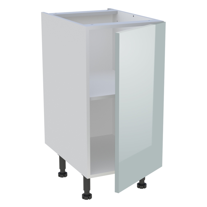 Meuble bas cuisine 1 porte H. 87 cm x L. 40 cm - Gris cendre brillant