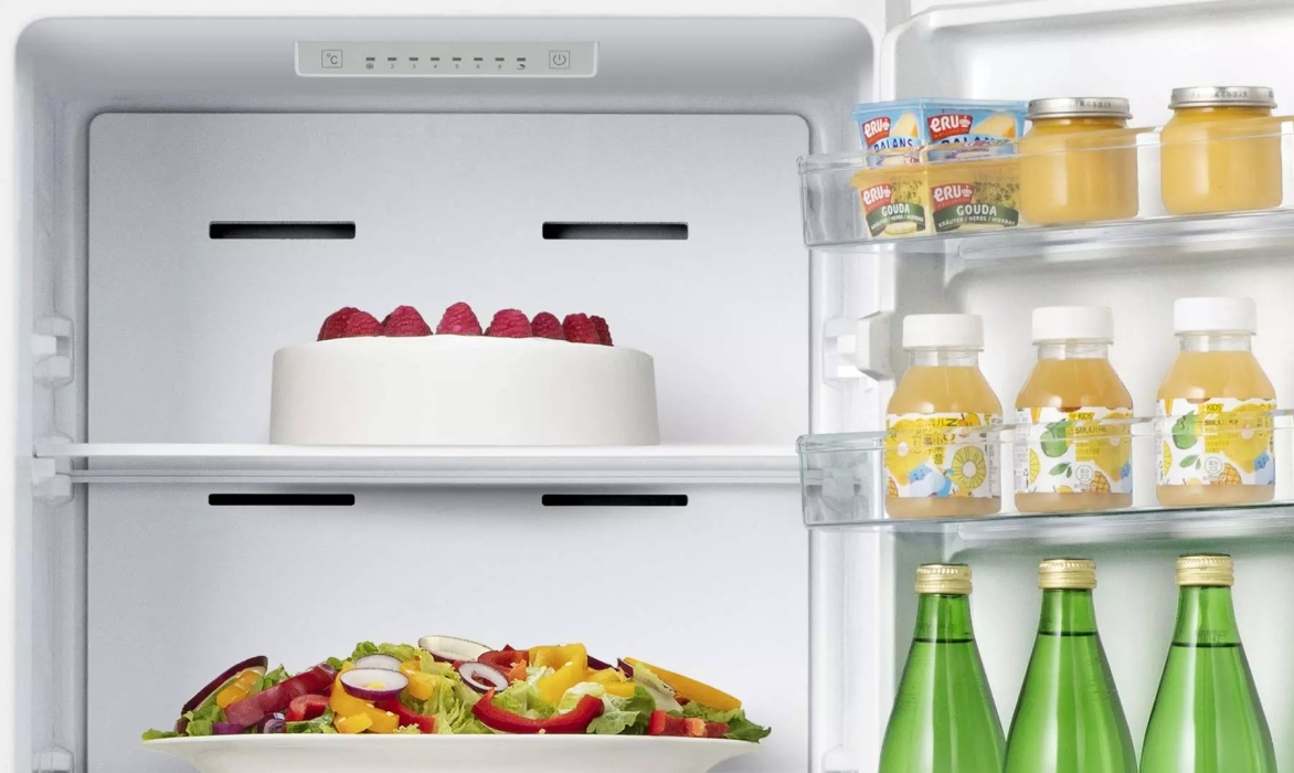 Réfrigérateur combiné gris largeur 55 cm