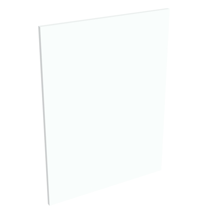 Kit joue de finition meuble bas cuisine BLANC CHAUD MAT - H. 86.5 cm