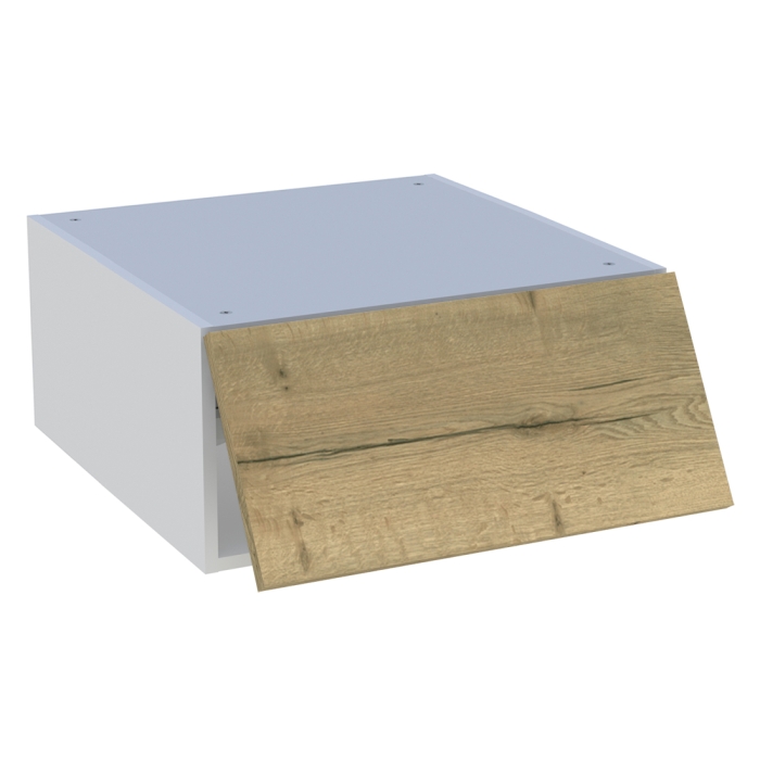 Meuble haut cuisine 1 porte relevante H. 28,8 cm x L. 60 cm - Chêne structuré