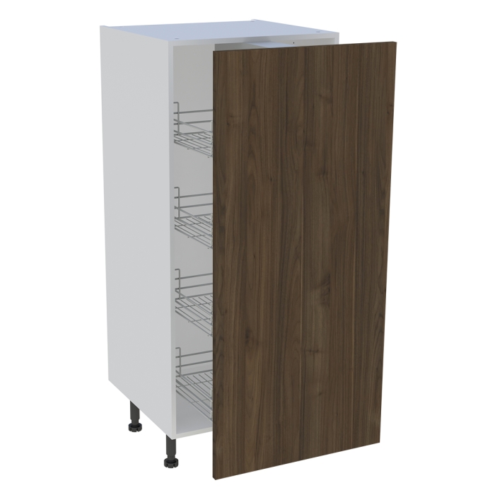 Demi colonne cuisine 1 porte H. 129,6 cm x L. 60 cm - Noyer foncé