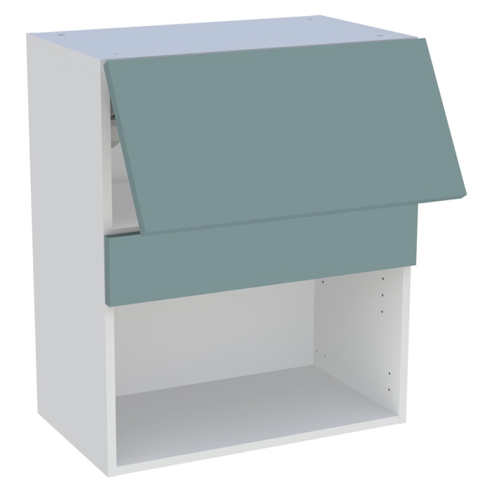Meuble haut cuisine 1 porte relevante H. 72 cm x L. 60 cm - Vert opale mat