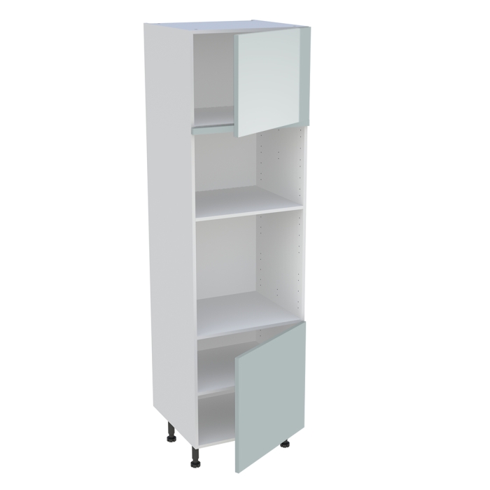 Colonne cuisine 2 portes H. 216,6 cm x L. 60 cm - CFMO2P - Gris cendre brillant