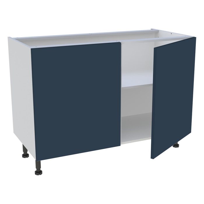 Meuble bas cuisine 2 portes H. 87 cm x L. 120 cm - Bleu nuit mat