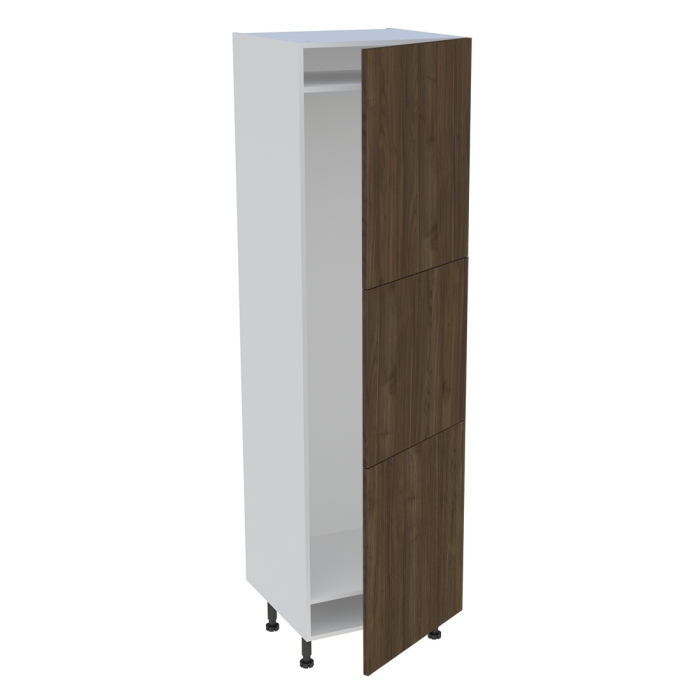 Colonne cuisine 3 portes H. 216,6 cm x L. 60 cm - CFR3P60 - Noyer foncé