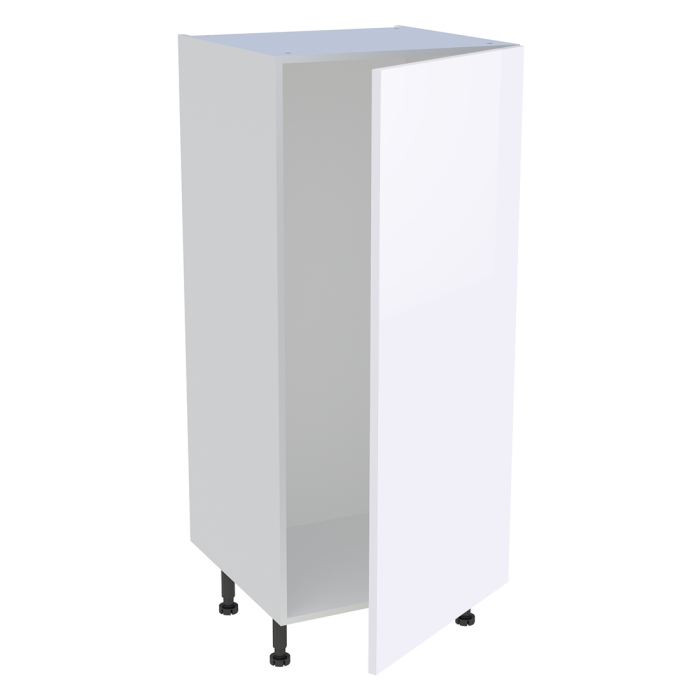 Demi colonne cuisine 1 porte H. 129,6 cm x L. 60 cm - Blanc brillant