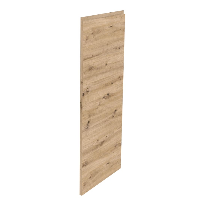 Kit façade meuble cuisine Chêne Naturel Sans Poignée 1 porte H. 129,3 cm L. 59,7 cm