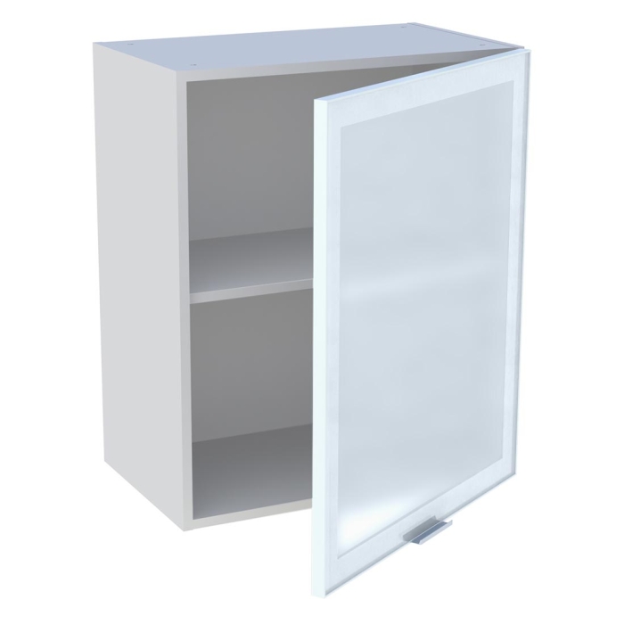 Meuble haut cuisine 1 porte H. 72 cm x L. 60 cm - Porte vitrée alu