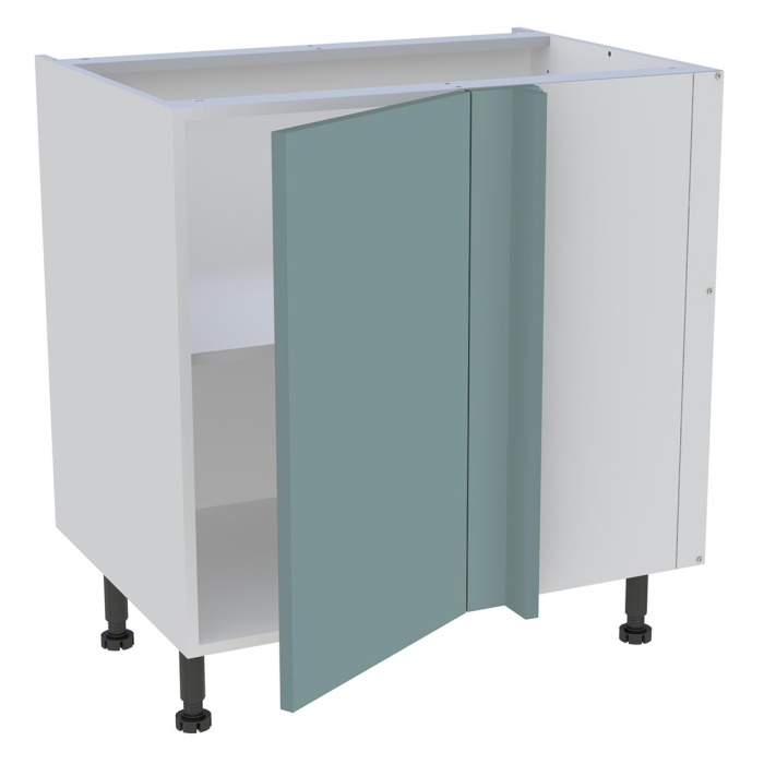Meuble bas d'angle cuisine 1 porte H. 87 cm x L. 80 cm - Vert opale mat