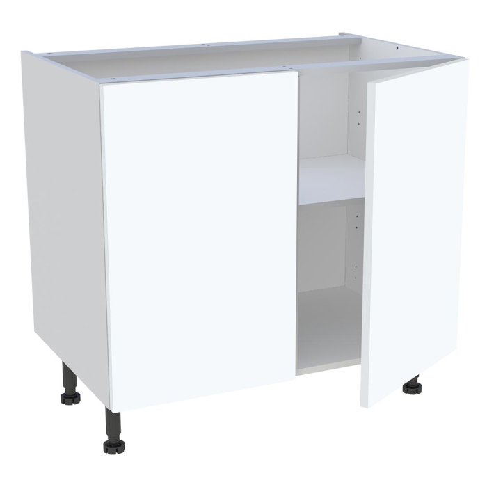Meuble bas cuisine 2 portes H. 87 cm x L. 90 cm - Blanc mat