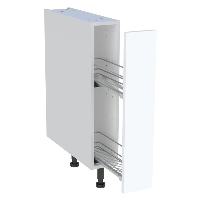 Meuble bas cuisine 1 coffre H. 87 cm x L. 15 cm - Blanc mat