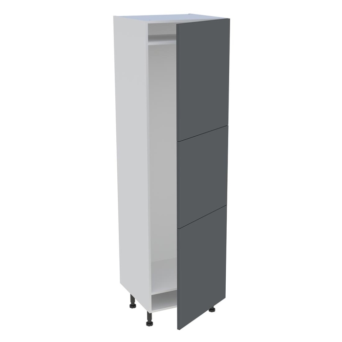 Colonne cuisine 3 portes H. 216,6 cm x L. 60 cm - CFR3P60 - Gris ardoise mat
