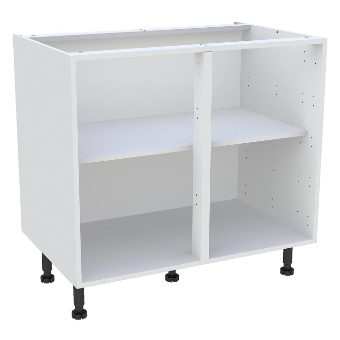Caisson Meuble bas cuisine Blanc H. 87 cm x L. 90 cm x P.57,1 cm