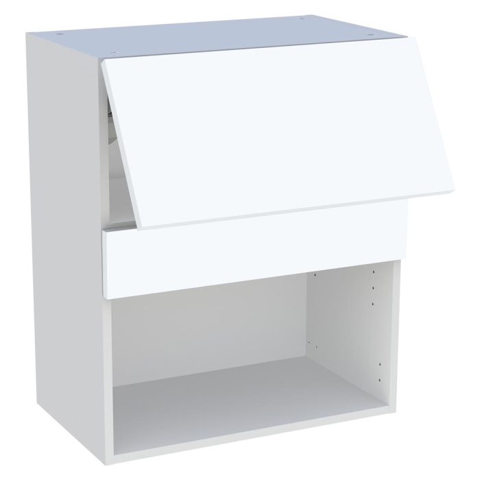 Meuble haut cuisine 1 porte relevante H. 72 cm x L. 60 cm - Blanc mat