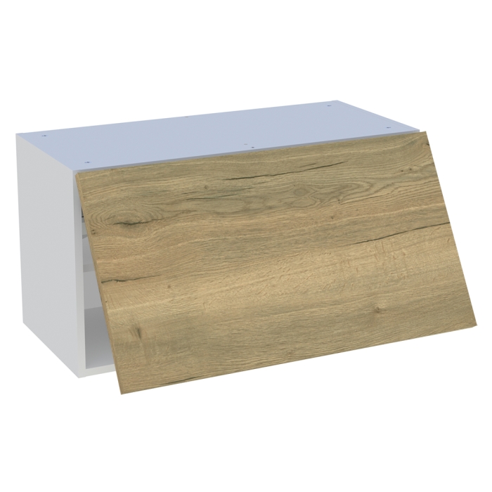 Meuble haut cuisine 1 porte relevante H. 43,2 cm x L. 80 cm - Chêne structuré