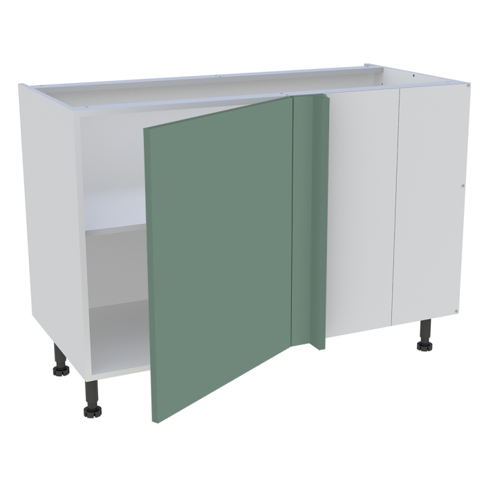 Meuble bas d'angle cuisine 1 porte H. 87 cm x L. 120 cm - Vert sauge mat
