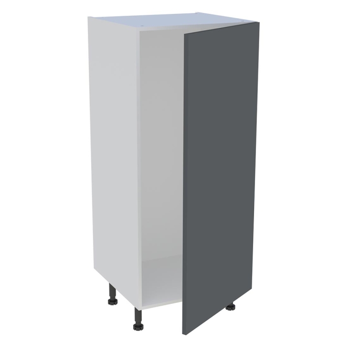 Demi colonne cuisine 1 porte H. 129,6 cm x L. 60 cm - Gris ardoise mat