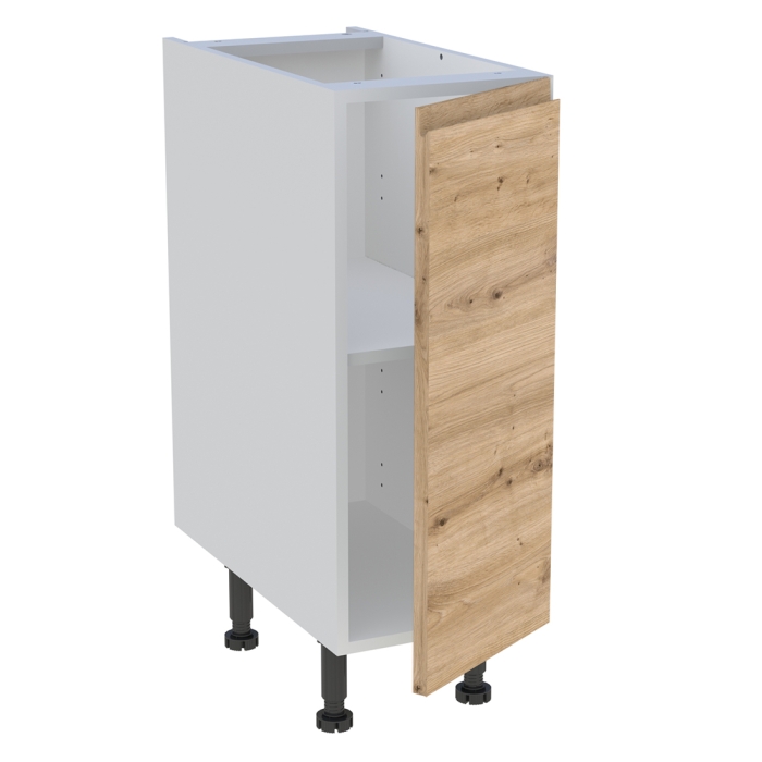Meuble bas cuisine 1 porte H. 87 cm x L. 30 cm - Chêne naturel sans poignée