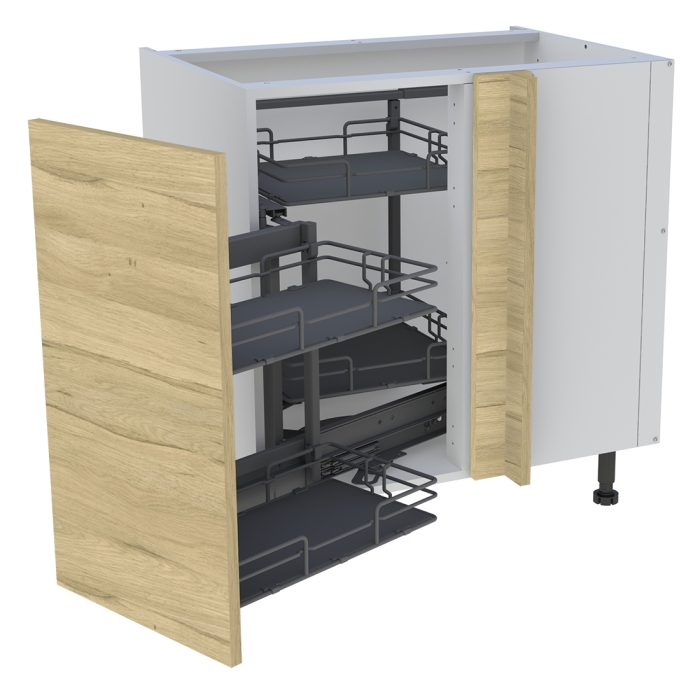 Meuble bas cuisine 1 porte H. 87 cm x L. 80 cm - BSA105MCD - Chêne clair