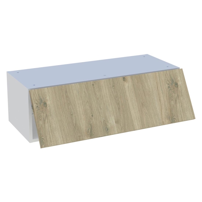 Meuble haut cuisine 1 porte relevante H. 28,8 cm x L. 90 cm - Chêne doré