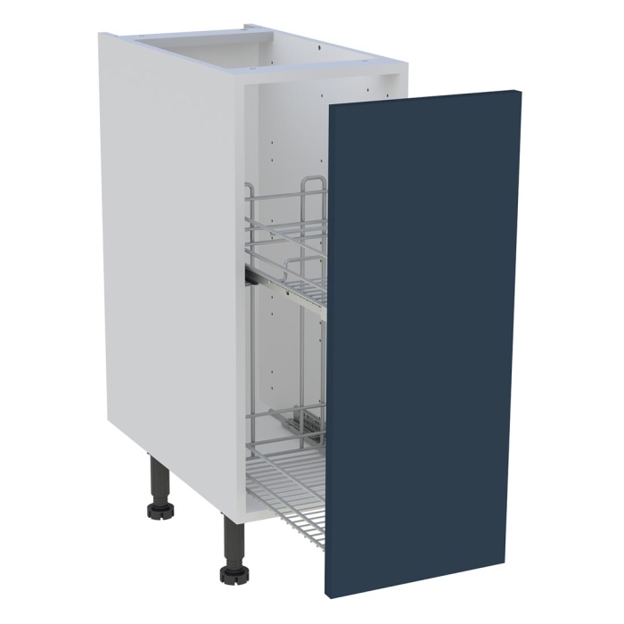 Meuble bas cuisine 1 coffre H. 87 cm x L. 30 cm - Bleu nuit mat