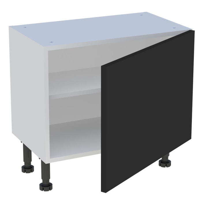 Meuble bas cuisine 1 porte H. 58,2 cm x L. 60 cm x P. 36,9 cm - Noir mat