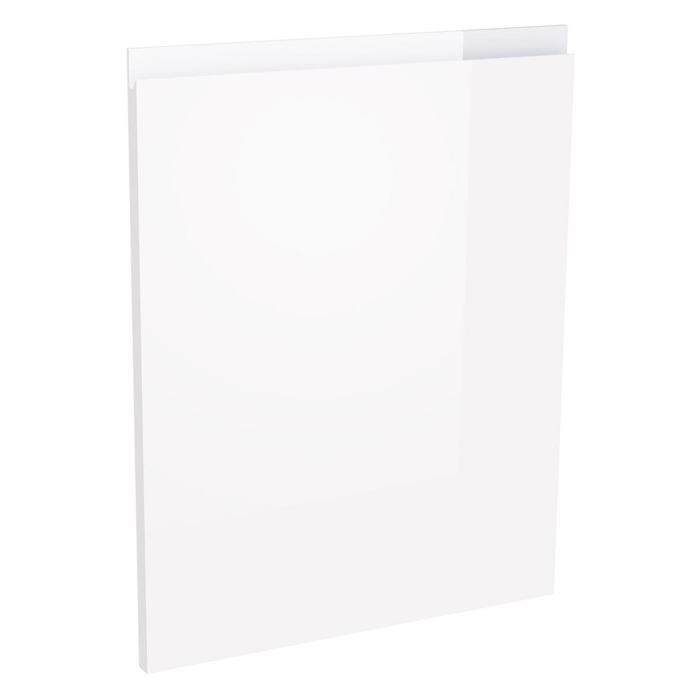 Kit façade 1 porte lave-vaisselle semi-intégrable Blanc Brillant Sans Poignée 1 porte H. 57,3 cm L. 44,7 cm