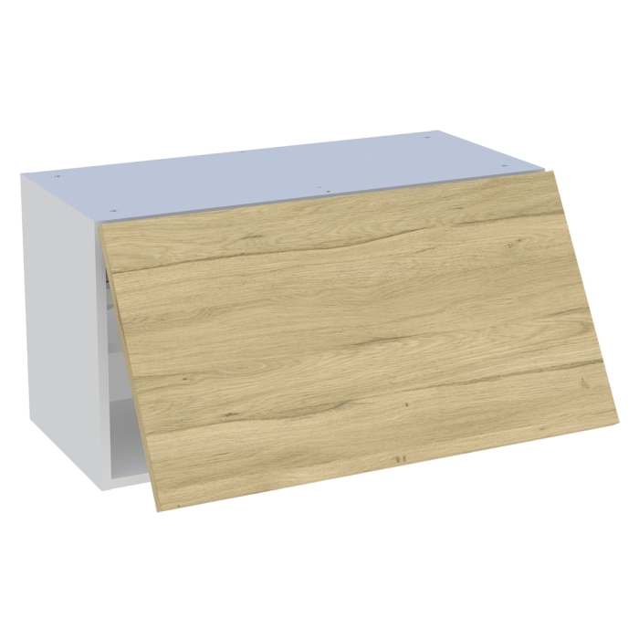 Meuble haut cuisine 1 porte relevante H. 43,2 cm x L. 80 cm - Chêne clair