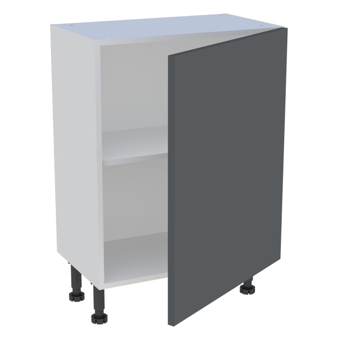 Meuble bas cuisine 1 porte H. 87 cm x L. 60 cm x P. 36,9 cm - Gris ardoise mat