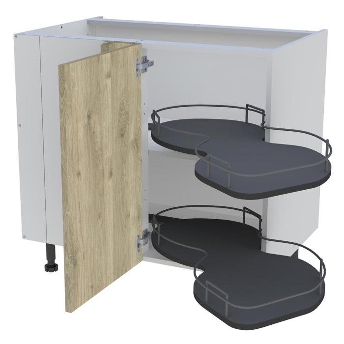 Meuble bas cuisine 1 porte H. 87 cm x L. 90 cm - BSA110G - Chêne doré