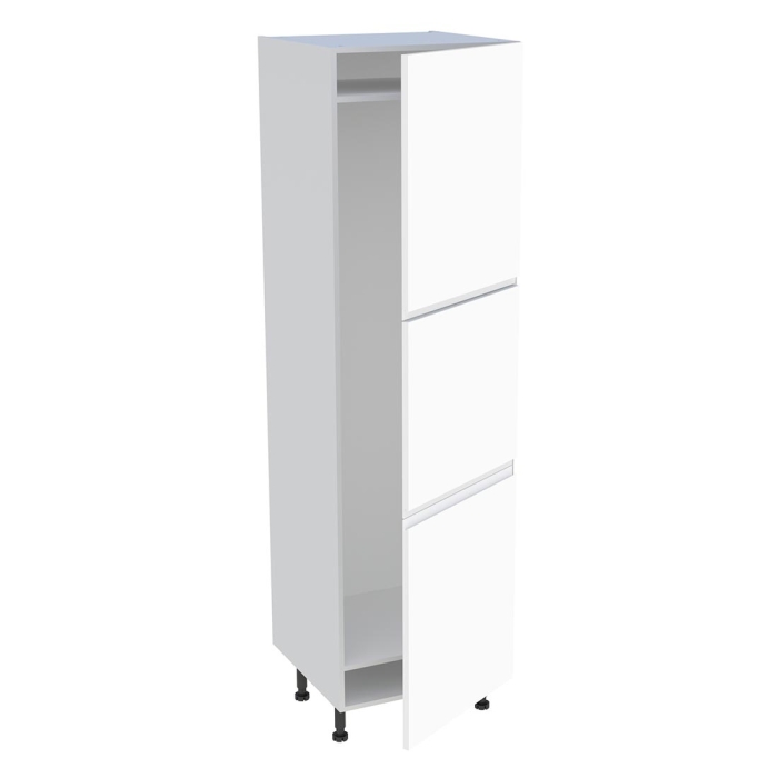 Colonne cuisine 3 portes H. 216,6 cm x L. 60 cm - CFR3P60 - Blanc mat sans poignée