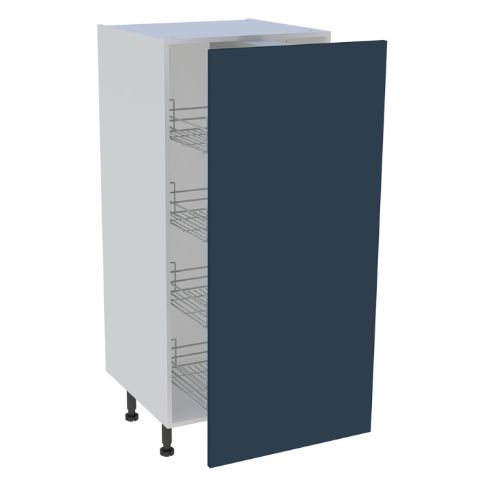 Demi colonne cuisine 1 porte H. 129,6 cm x L. 60 cm - Bleu nuit mat