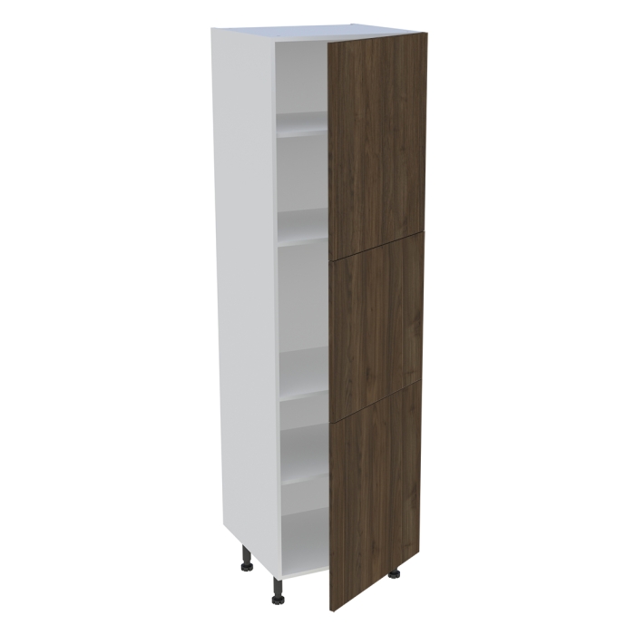 Colonne cuisine 3 portes H. 216,6 cm x L. 60 cm - Noyer foncé