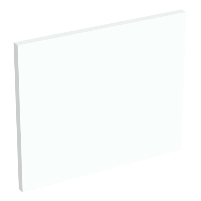 Coté de remplacement meuble haut cuisine faible hauteur BLANC CHAUD MAT - H. 28.8 cm