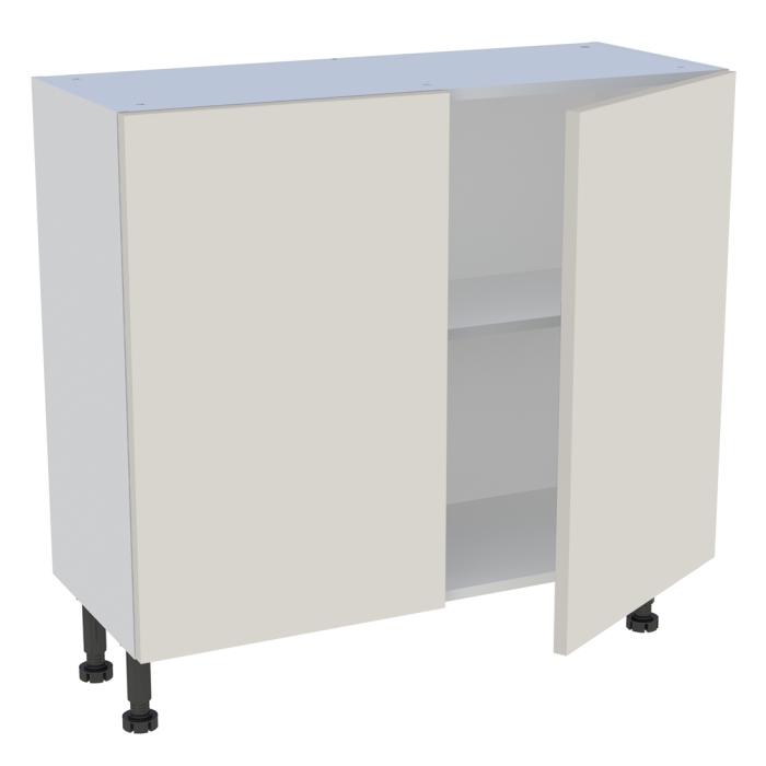 Meuble bas cuisine 2 portes H. 87 cm x L. 90 cm x P. 36,9 cm - Lin mat