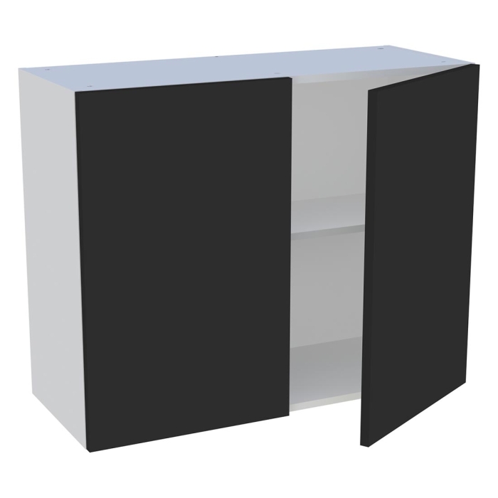 Meuble haut cuisine 2 portes H. 72 cm x L. 90 cm - Noir mat