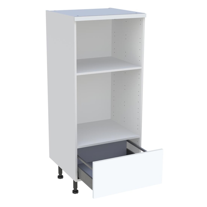 Demi colonne cuisine 1 casserolier H. 129,6 cm x L. 60 cm - Blanc mat