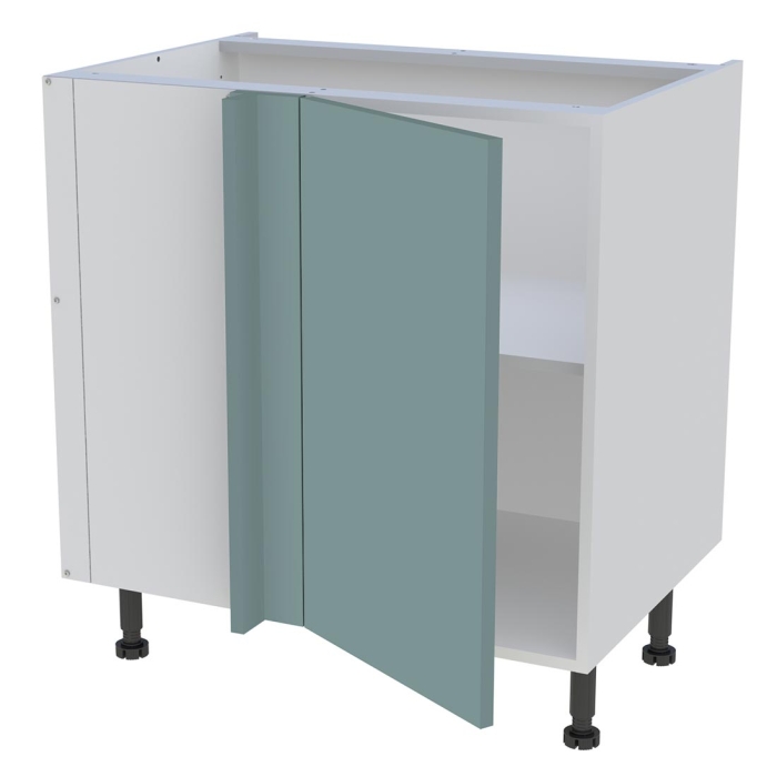 Meuble bas d'angle cuisine 1 porte H. 87 cm x L. 80 cm - Vert opale mat