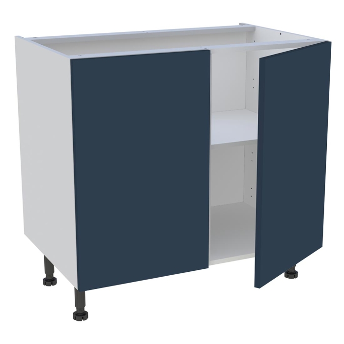 Meuble bas cuisine 2 portes H. 87 cm x L. 90 cm - Bleu nuit mat